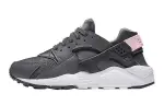 Nike Huarache Run Lightweight Cushioning Slip Resistant Abrasion Resistant Low top Running Shoes Women's Gray Black
