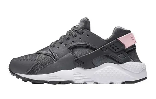 Nike Huarache Run Lightweight Cushioning Slip Resistant Abrasion Resistant Low top Running Shoes Women's Gray Black