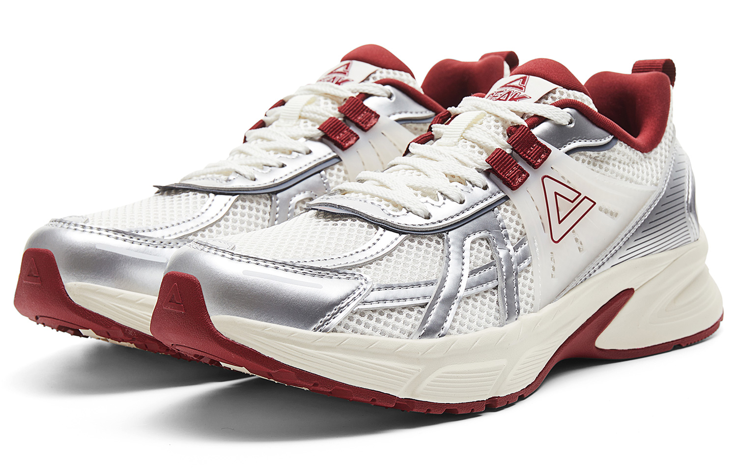 PEAK Taichi P2K Low top Casual Running Shoes Women’s White Silver Red