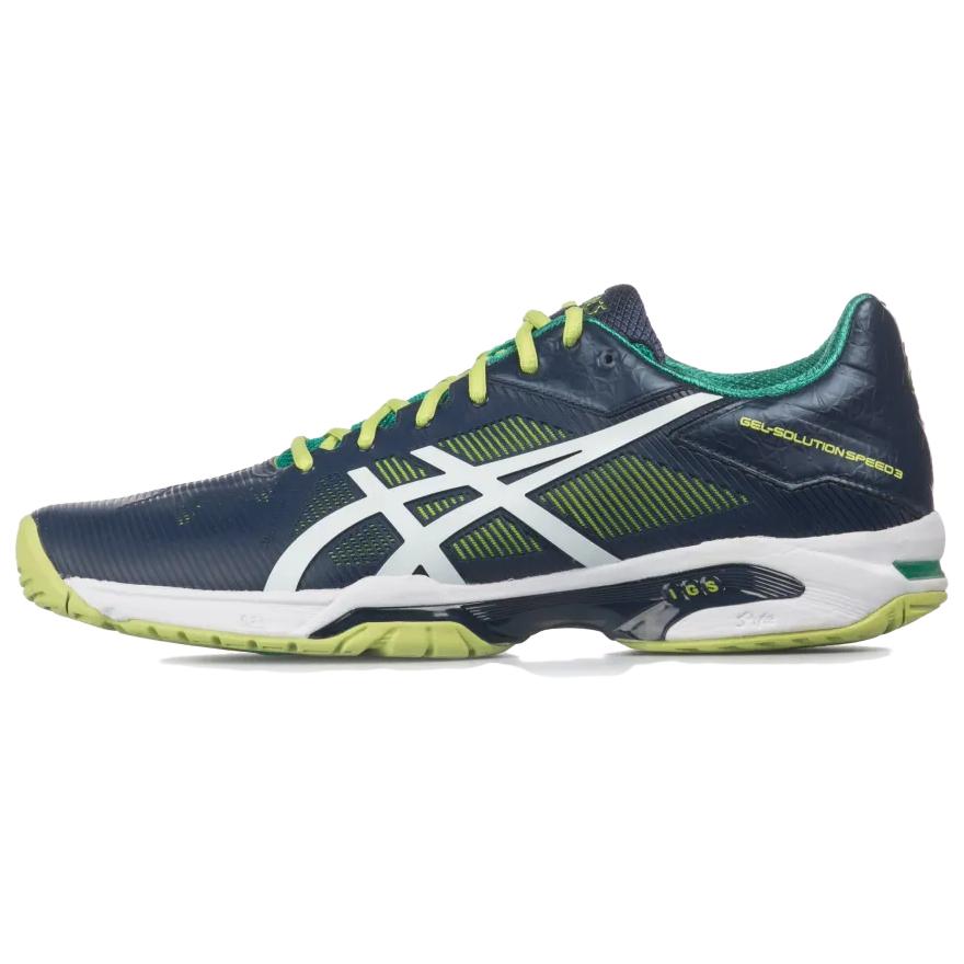 ASICS Gel Solution Speed 3 Comfortable Abrasion Resistant Breathable Low top Running Shoes Men's Blue Yellow