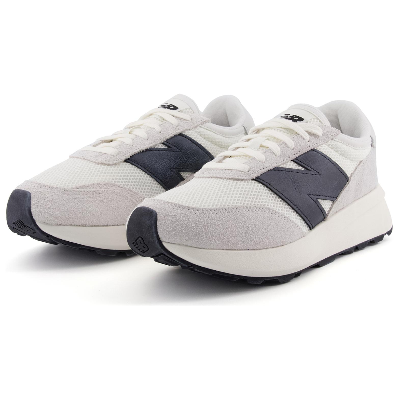 New Balance x Niko And … 370 Comfortable Textile, Split Cow Leather Low top Running Shoes Unisex Gray White