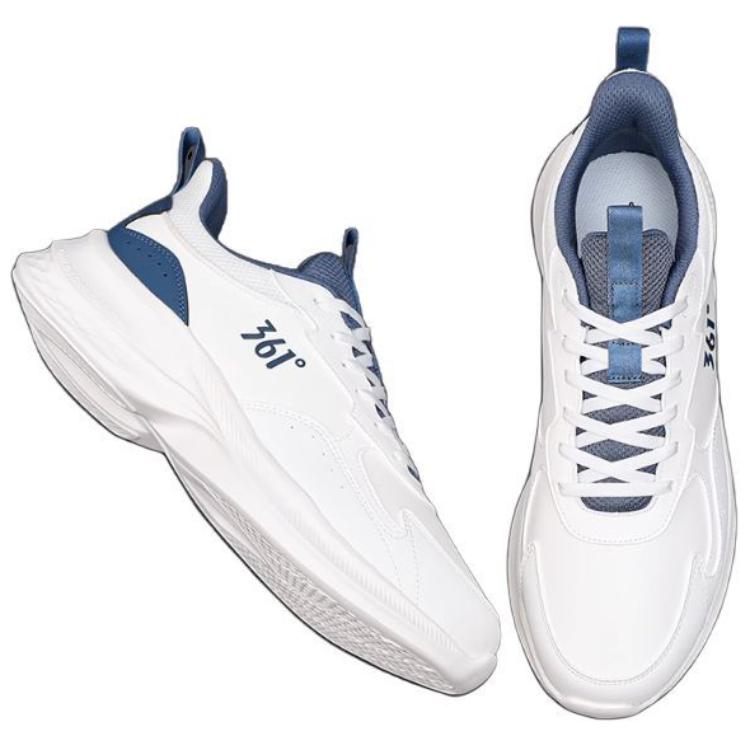 361° Slip Resistant, Abrasion Resistant, Lightweight Low top Running Shoes Men’s White Blue