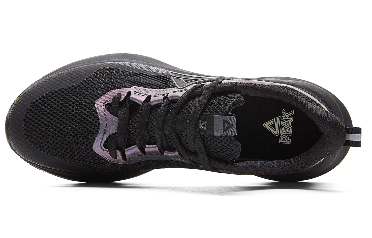 PEAK Cushioning Breathable Rebound Cushioning Breathable Rebound Low top Casual Running Shoes Men’s All Black