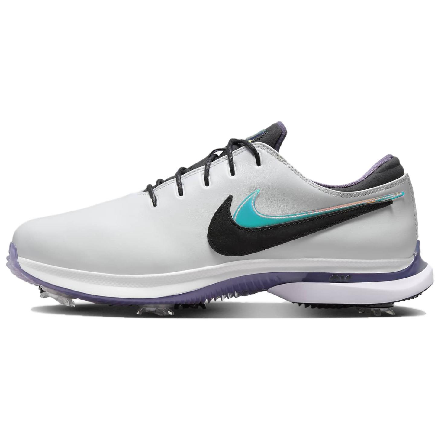 Nike Air Zoom Victory Tour 3 Tour 3 NRG Comfort Shock Absorbing, Anti-slip, Wear-resistant, Low-top Golf Shoes Men's White, Black and Purple
