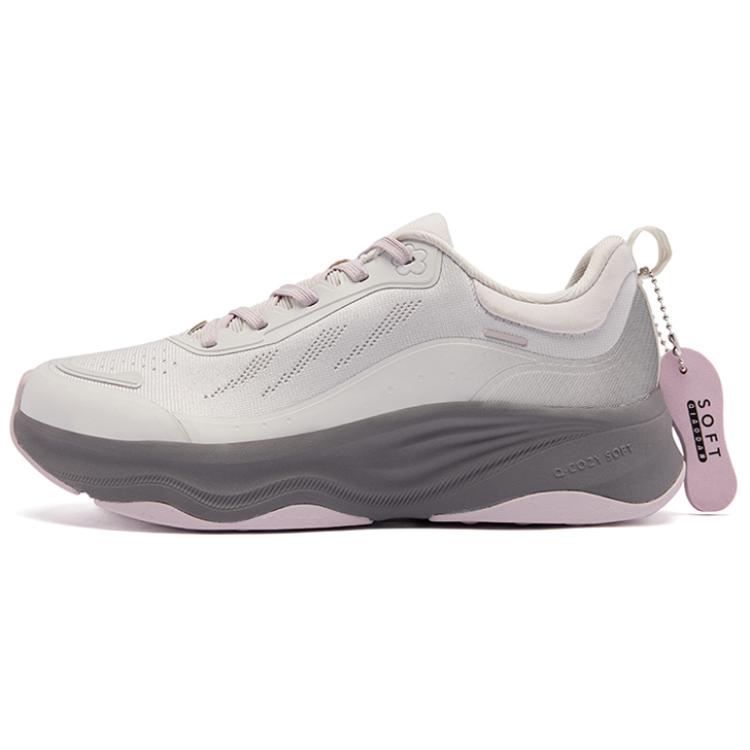 QIAODAN Practicable Cushioning Rebound Low top Training Sprint Running Shoes Women’s Gray