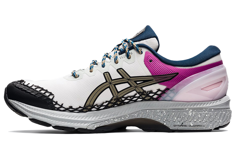 Мужские кроссовки Vivienne Westwood x Asics Gel-Kayano 27 (бело-черно-фиолетовые)