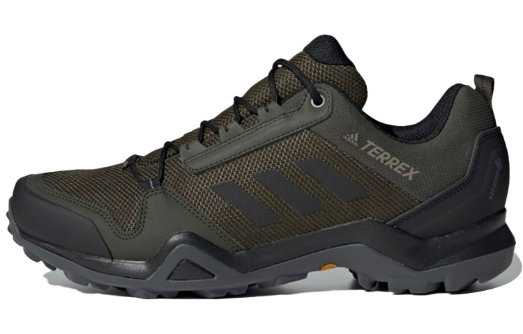 Adidas Terrex AX3 GTX Slip Resistant Abrasion Resistant Low top Outdoor Shoes Men's Green Black