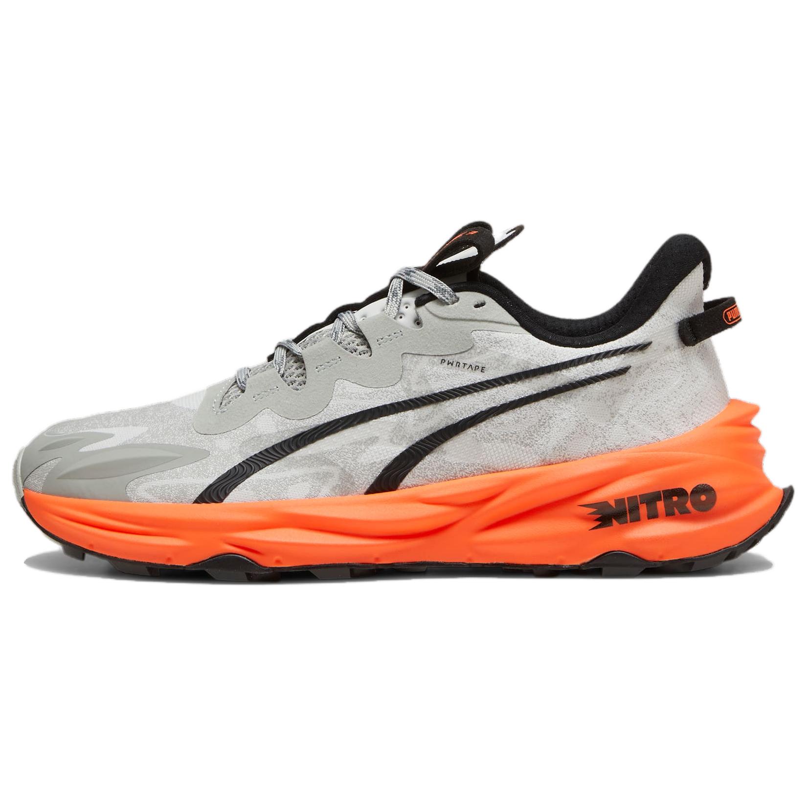 PUMA Fast Trac Nitro Slip Resistant Abrasion Resistant Low top Trail Running Shoes Men's Gray