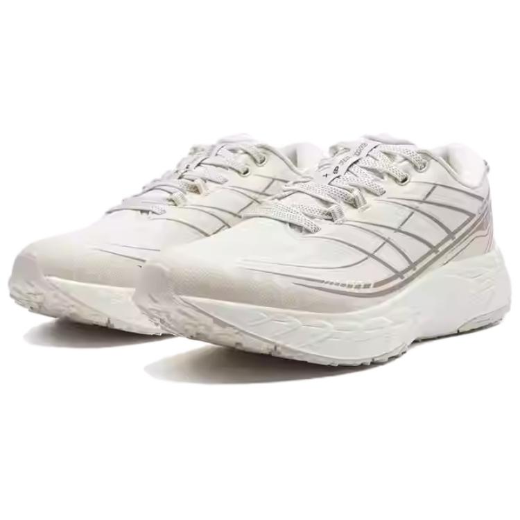 XTEP Synthetic Leather Cushioning, Wear Resistant Low top Running Shoes Women’s White Gray Brown