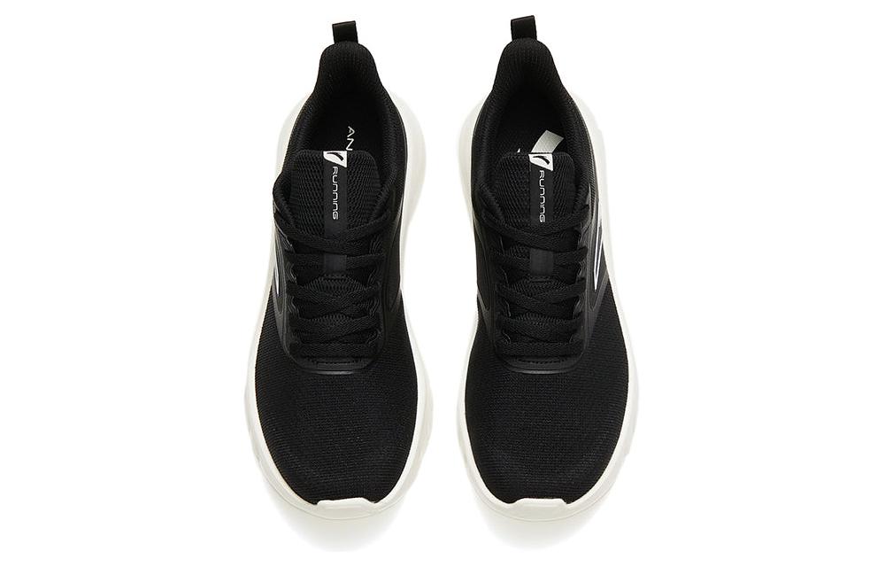 Anta Running Collection Anti Slip Wear Resistant Low Top Running Shoes Women’s Black White
