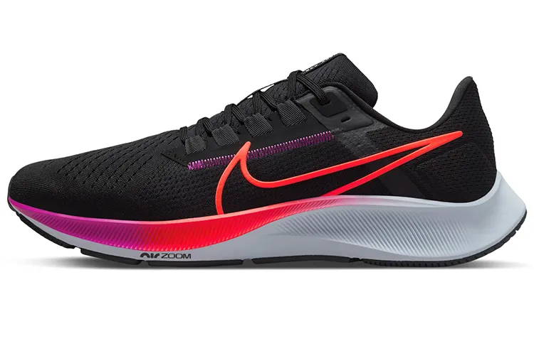 Nike Pegasus 38 Waterproof And Breathable Low top Casual Training Running Shoes Men's Black Red Purple