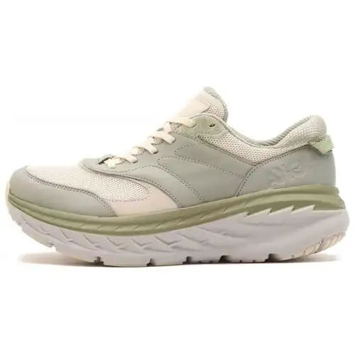 HOKA ONE ONE Bondi L Comfortable And Breathable Cushioning, Wear Resistant Low top Running Shoes Unisex Green