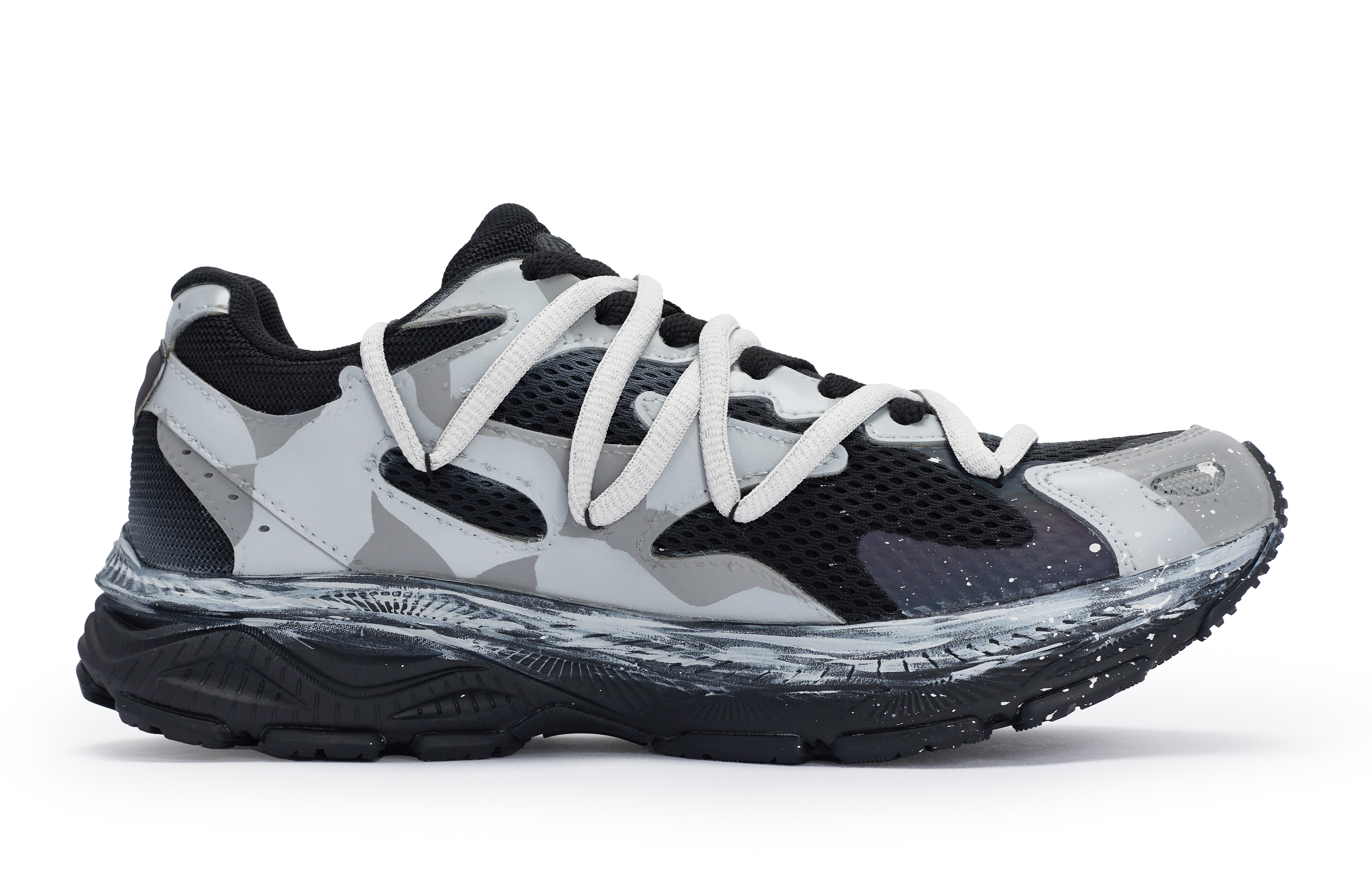 Mizuno Racer S Slip Resistant Slip Resistant Low top Casual Running Shoes Unisex Gray Camouflage