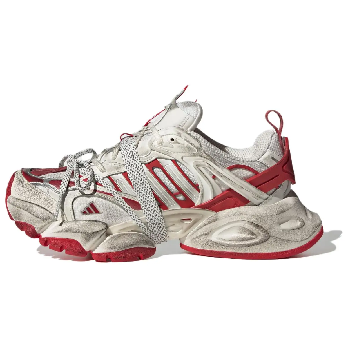 Adidas XLG RUNNER DELUXE Chunky Sneakers Unisex Low Top White Red