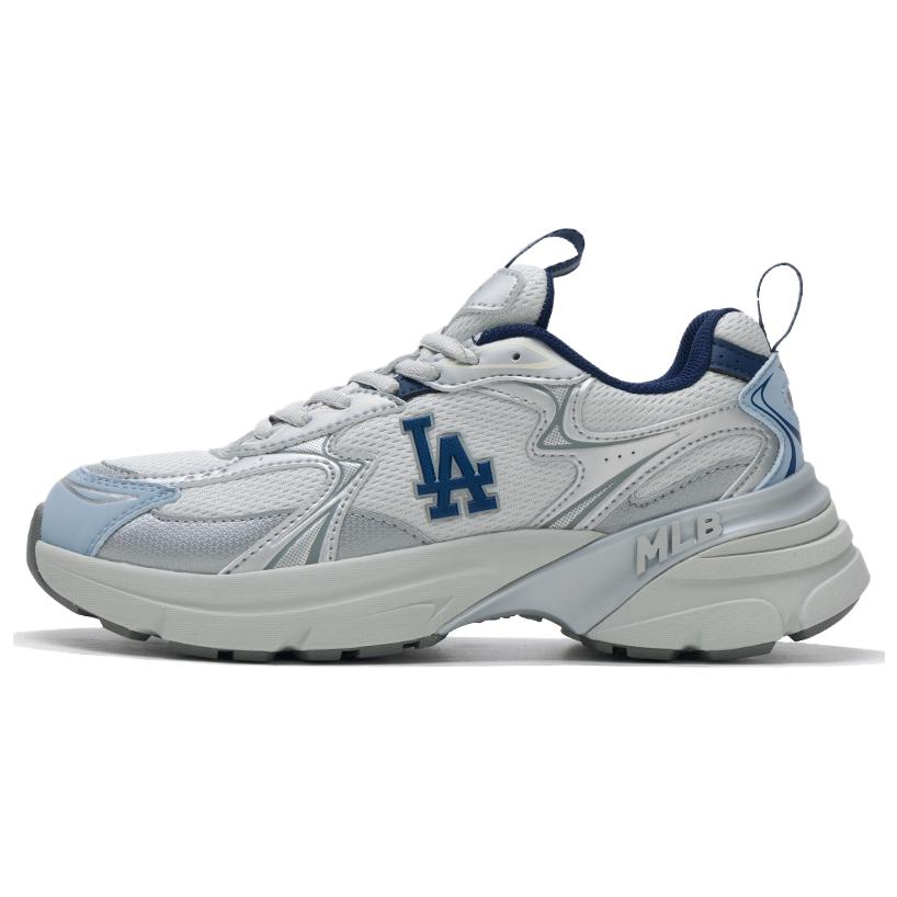 MLB Los Angeles Dodgers Synthetic Leather Low top Running Shoes Unisex Gray