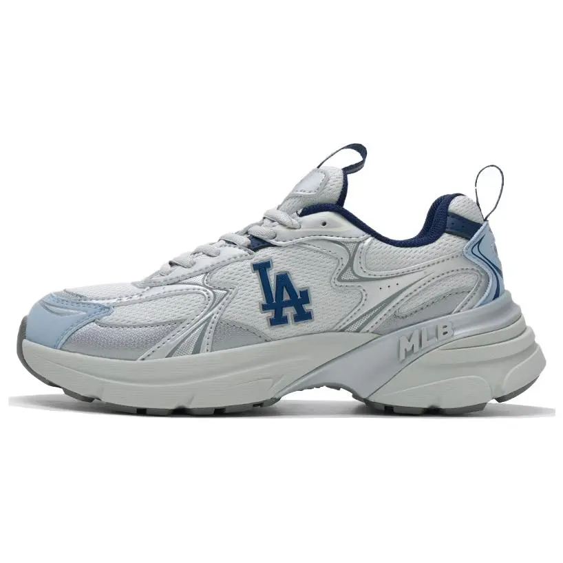 MLB Los Angeles Dodgers Synthetic Leather Low top Running Shoes Unisex Gray