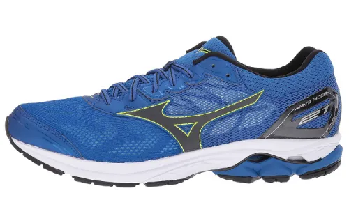 Mizuno Rider 21 Leather Slip Resistant Abrasion Resistant Low top Running Shoes Men's Blue