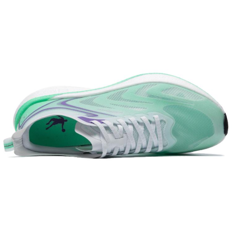 QIAODAN Light Speed 4.0PLUS Comfortable Cushioning Breathable Coverage Low top Marathon Running Shoes Men’s White Green