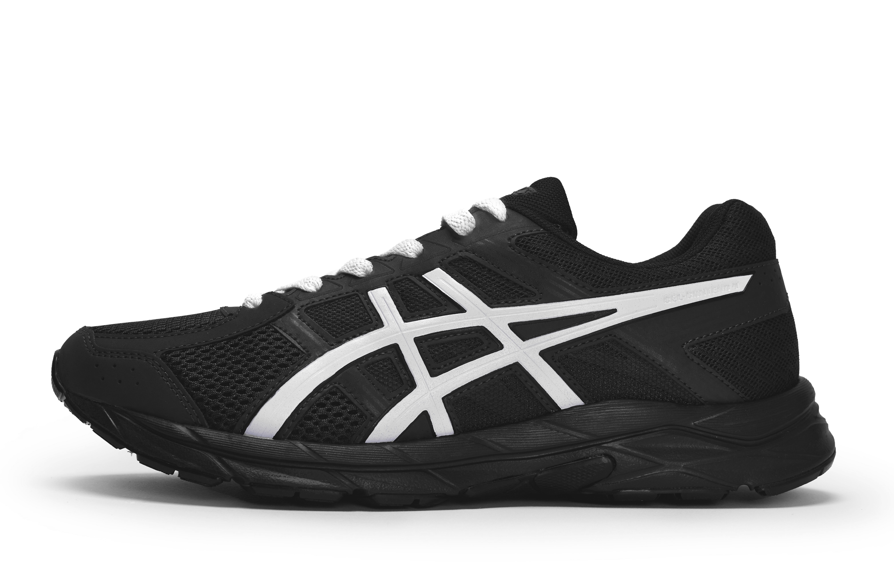 ASICS Gel Contend 4 Slip Resistant Abrasion Resistant Low top Running Shoes Men’s Black White