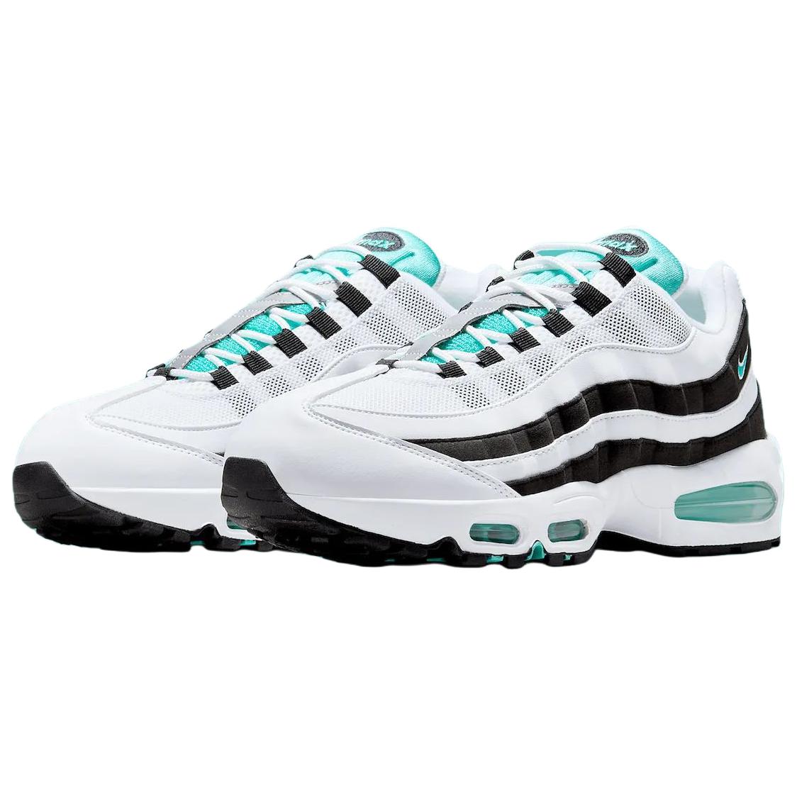 Nike Air Max 95 Abrasion Resistant Low top Running Shoes Men’s White Black