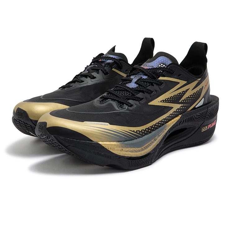361° Low top Running Shoes Unisex Black Gold