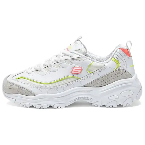 Skechers DLITES Low top Chunky Sneakers Women's White Yellow