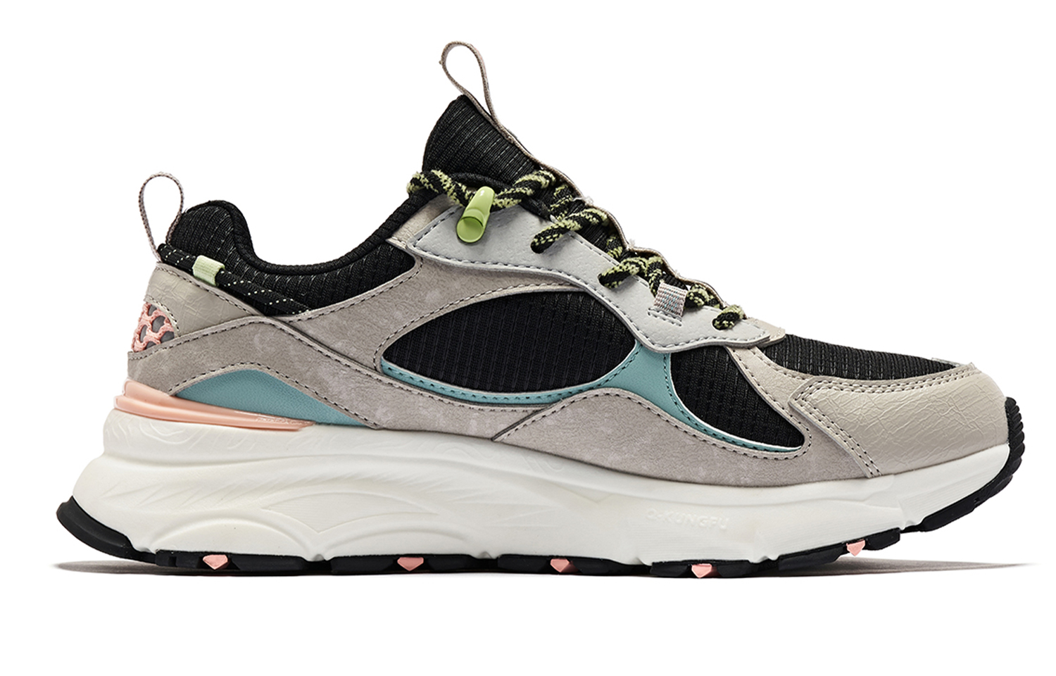 QIAODAN Comfortable Cushioning Slip Resistant Cushioning Slip Resistant Low top Running Shoes Women’s Gray Black
