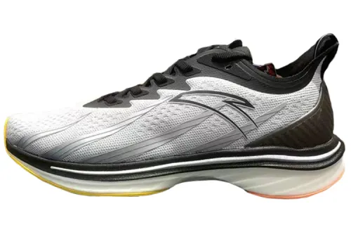 Anta Cushioning Slip Resistant Abrasion Resistant Breathable Low top Running Shoes Women's Silver Black