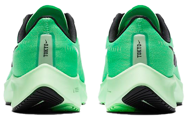 Мужские кроссовки Nike Pegasus 37 (зелено-черные) — Зелёныйчёрный — фото 5
