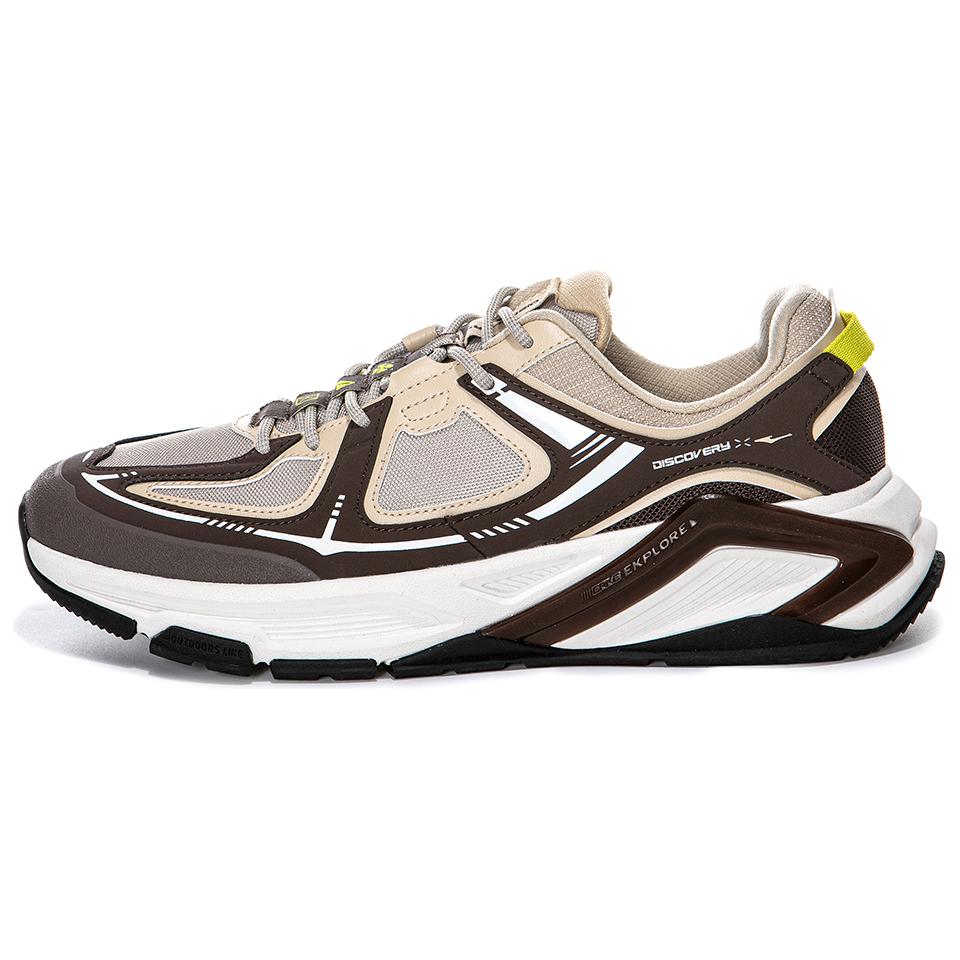 Erke Abrasion Resistant Breathable Low top Casual Running Shoes Men’s Coffee Brown