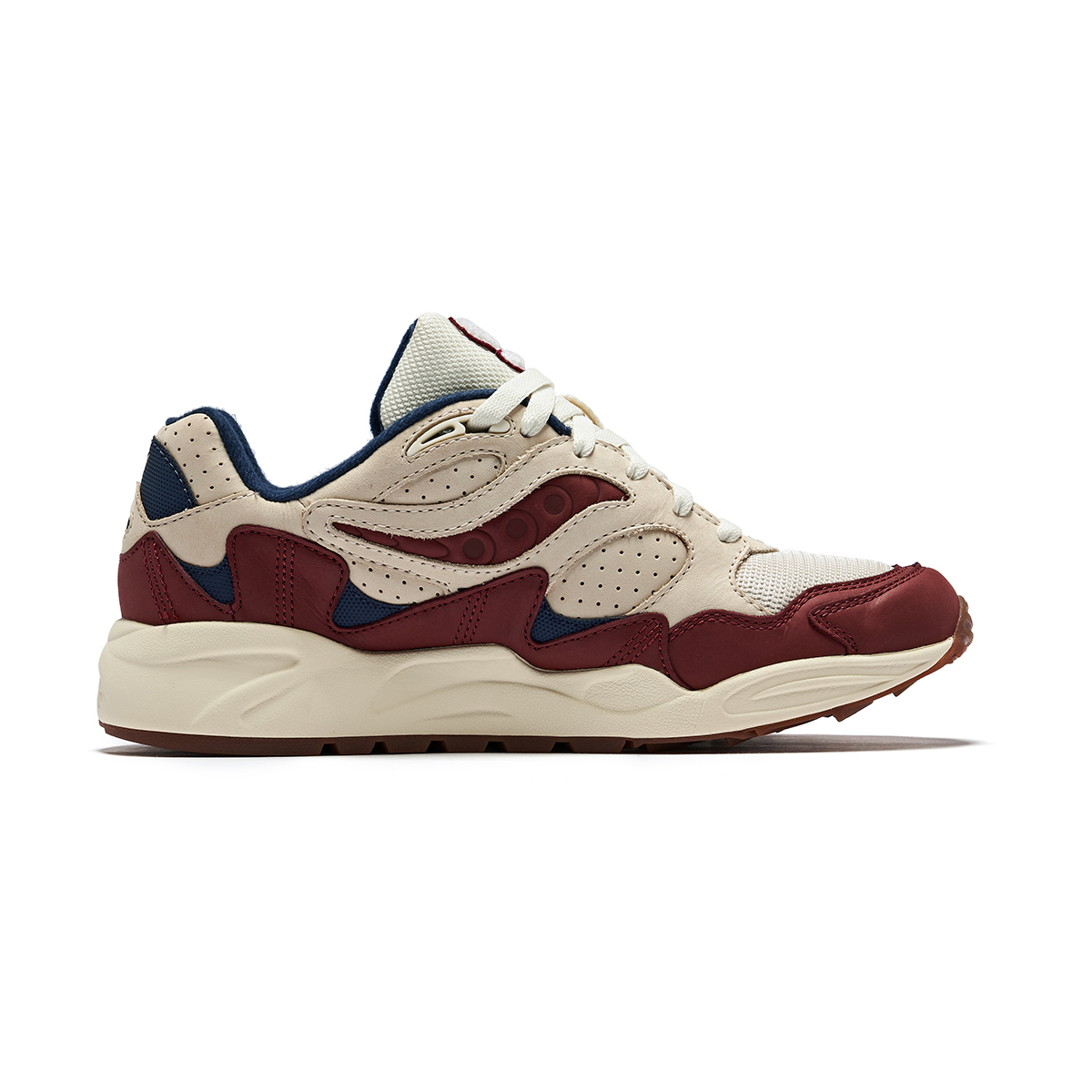 Saucony Abrasion Resistant Coverage Support Low top Running Shoes Unisex Beige Burgundy