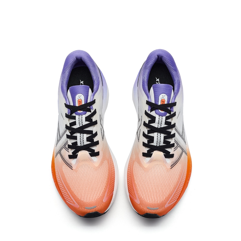 XTEP Comfortable Non slip Lightweight Low top Running Shoes Men’s Orange White Purple