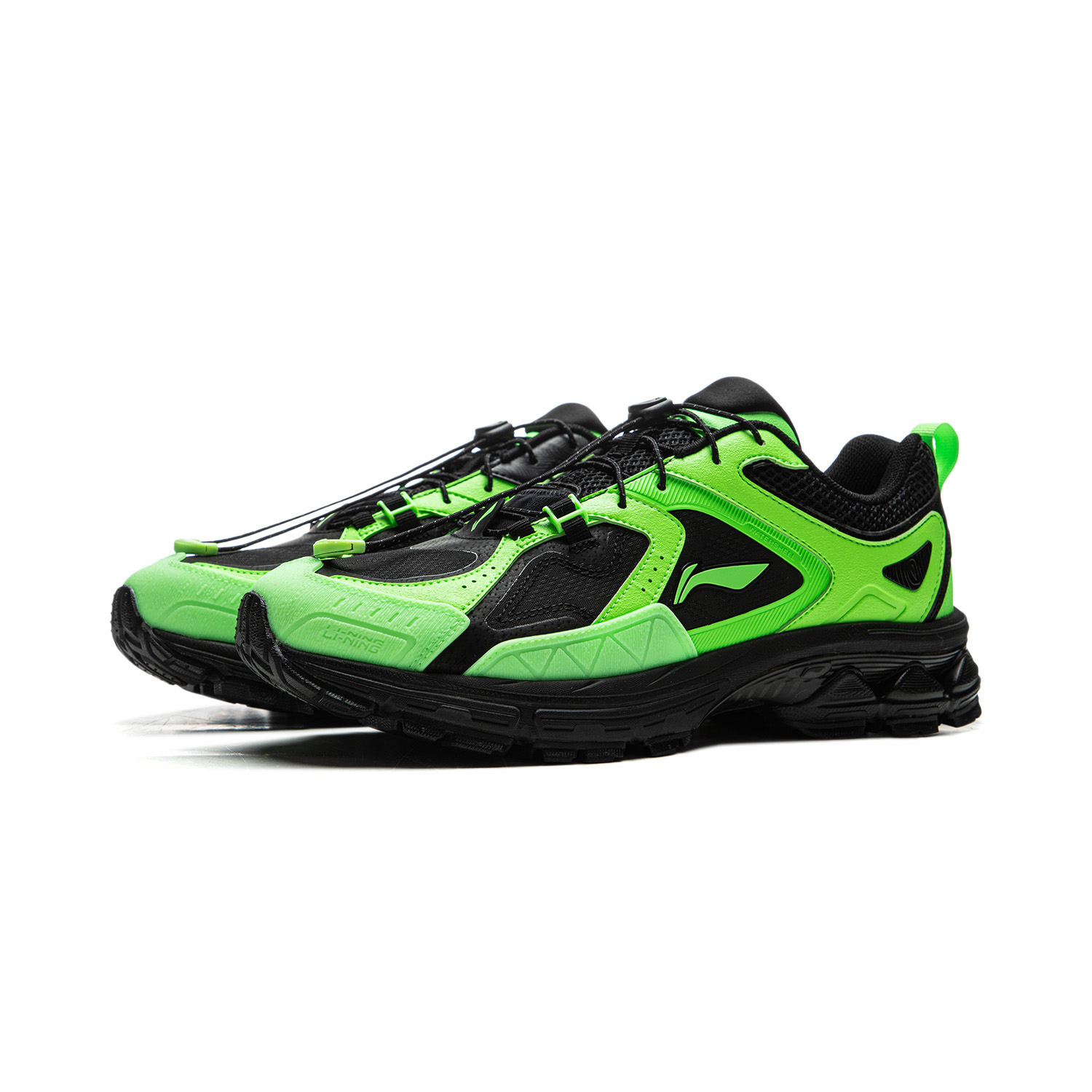 Li Ning Fuyao 2.0 Trail V2 Support Abrasion Resistant And Slip Resistant Low top Running Shoes Men’s Black Green