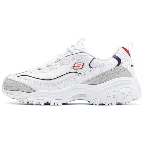 Skechers D'Lites 1.0 Abrasion Resistant Low top Chunky Sneakers Women's White