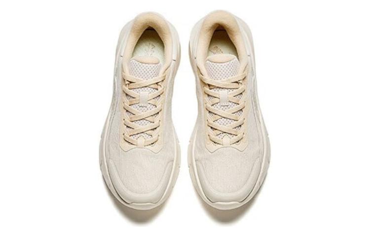 Anta Comfortable Slip Resistant Abrasion Resistant Low top Running Shoes Women’s Mud Gray Champagne