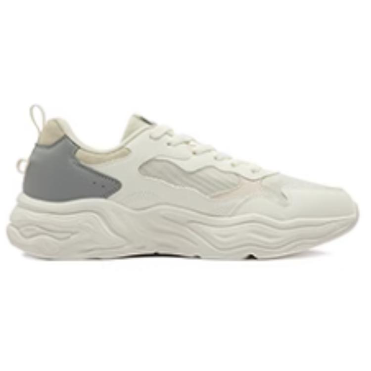 361° Abrasion Resistant Slip Resistant Low top Casual Running Shoes Men’s White Gray