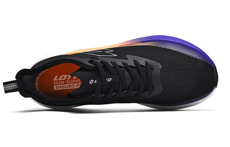 LOTTO Frozen PRO Cushioning, Wear Resistant Low Top Carbon Plate Training Running Shoes Women’s Black