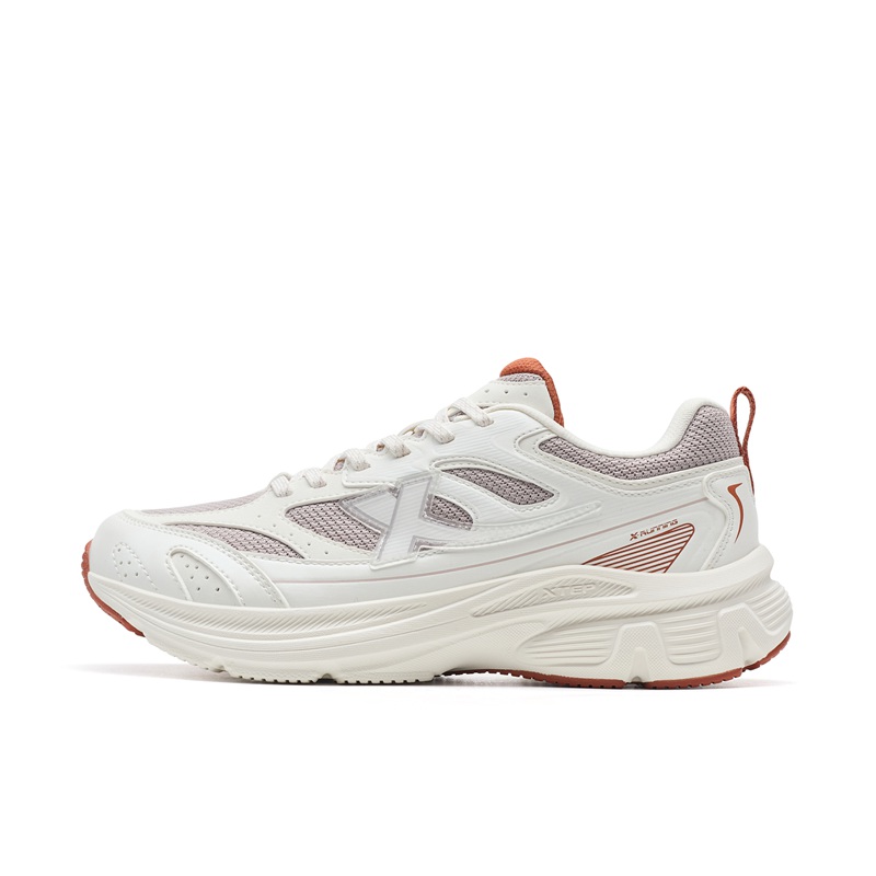 XTEP Dust Free 7.0 Cushioning Rebound Slip Resistant Low top Casual City Commuting Running Shoes Women’s White