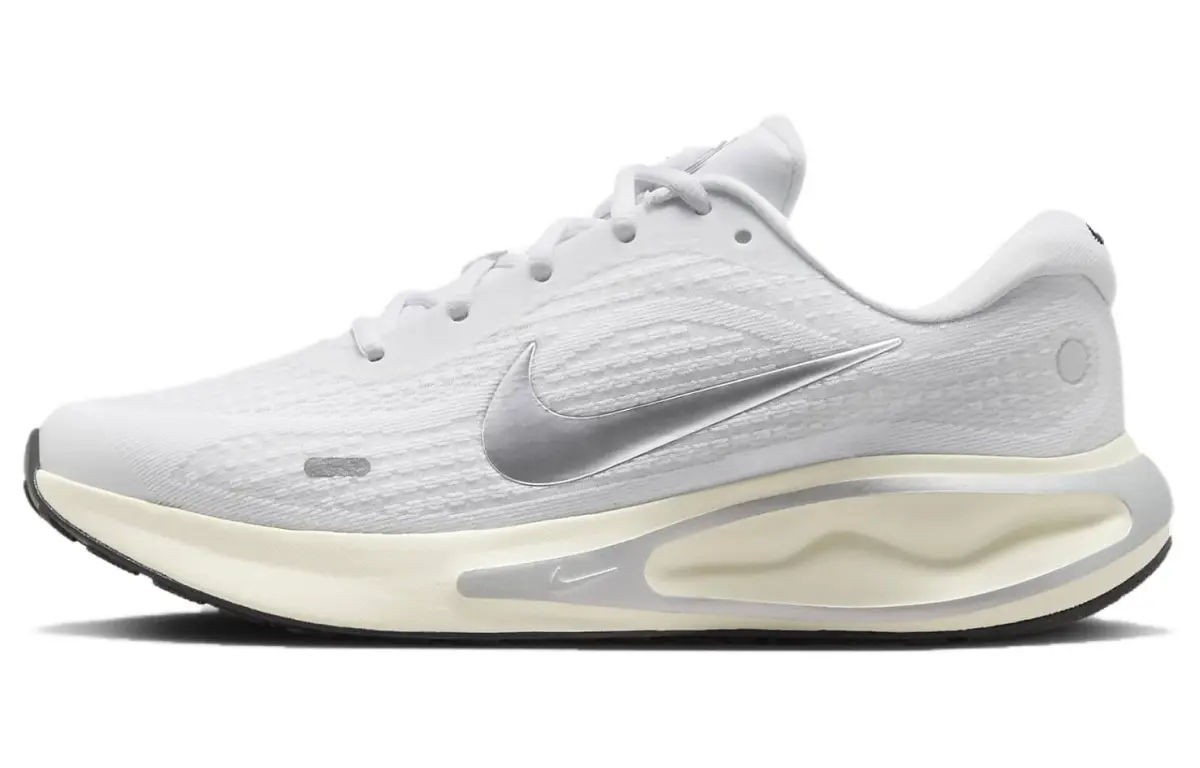 Nike Journey Run Fabric Cushioning Low top Running Shoes Women's White Gray