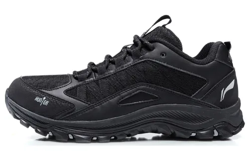 Li Ning Slip Resistant Abrasion Resistant Low top Running Shoes Unisex Black
