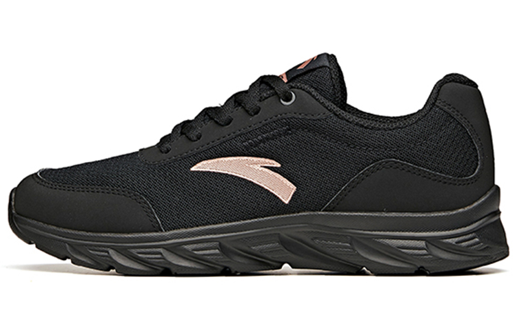 Anta Soft Sole Slip Resistant, Abrasion Resistant, Breathable Low top Casual Running Shoes Women’s Black