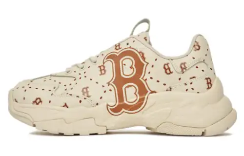 MLB Big Ball Chunky Synthetic Leather Cushioning Slip Resistant Abrasion Resistant Height Increasing Low top