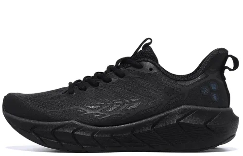 BMAI Bimax Expedition 4.0 Plus all-weather cushioning, lightweight, water-repellent, shock-absorbing, non-slip, wear-resistant, breathable, wrapped, supportive, warm, mid-top running shoes, men's black