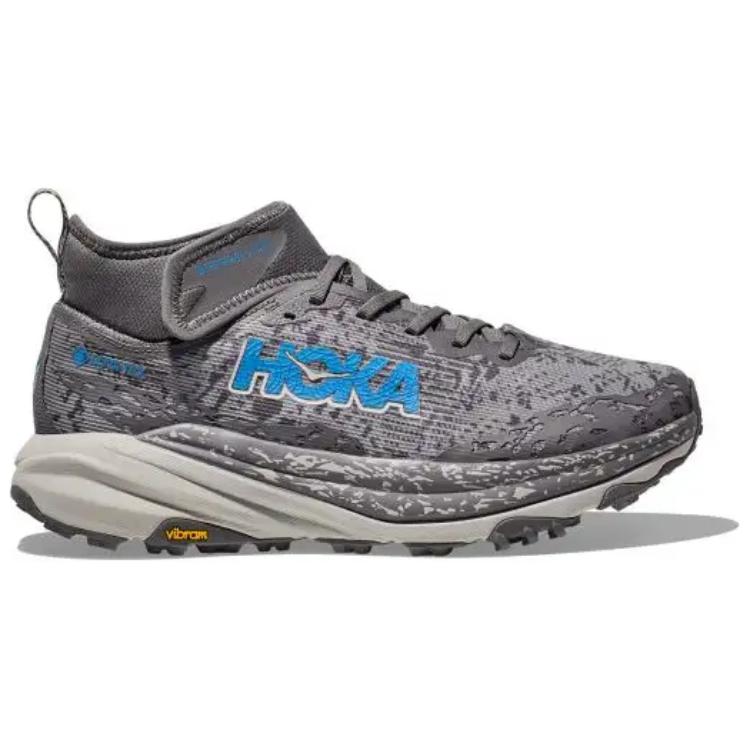 HOKA ONE ONE SPEEDGOAT 6 Slip Resistant Rebound Slip Resistant Rebound Mid top Running Shoes Men’s Gray