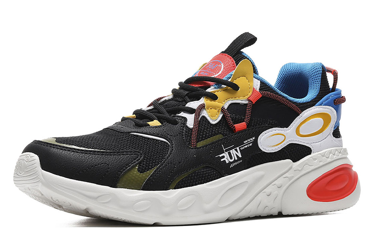 361° Dragon Eyes Dragon Eyes Cushioning Abrasion Resistant Slip Resistant Low top Running Shoes Men’s Black Green