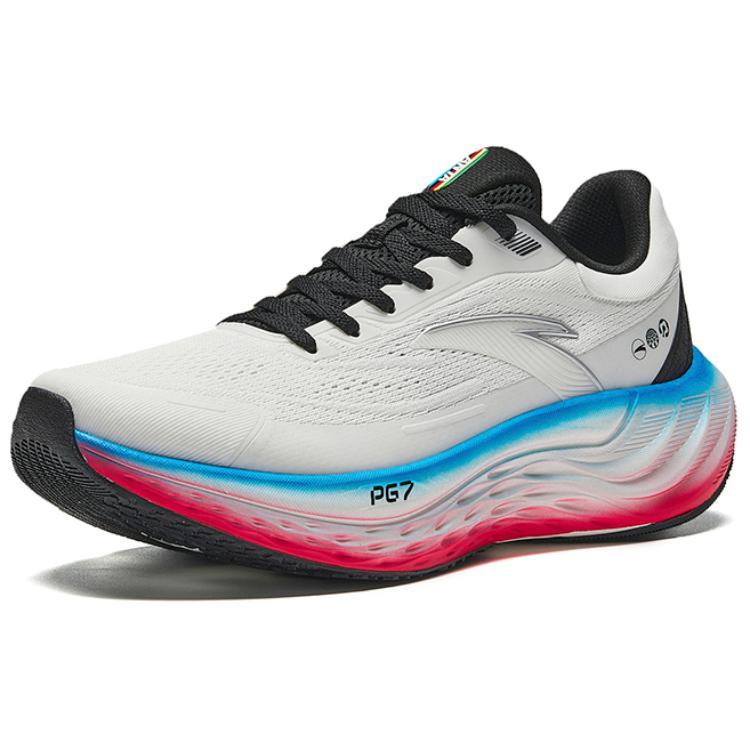 Anta Travel Steps Textile, Rubber Slip Resistant Low top Running Shoes Women’s White Blue Red