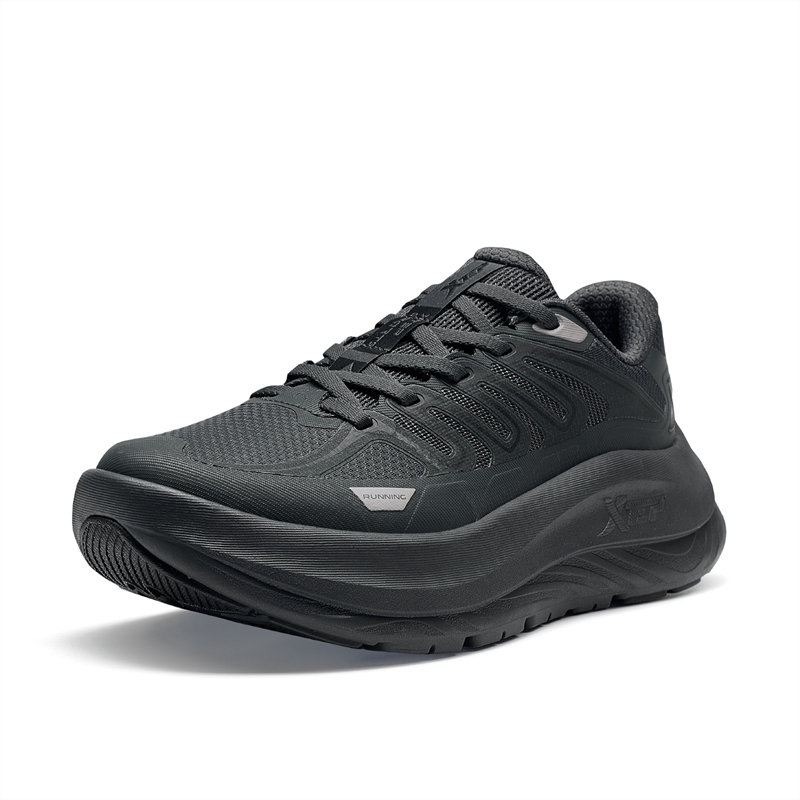 XTEP Abrasion Resistant Coverage Lightweight Low top Sprint Running Shoes Women’s Coal Black/Black