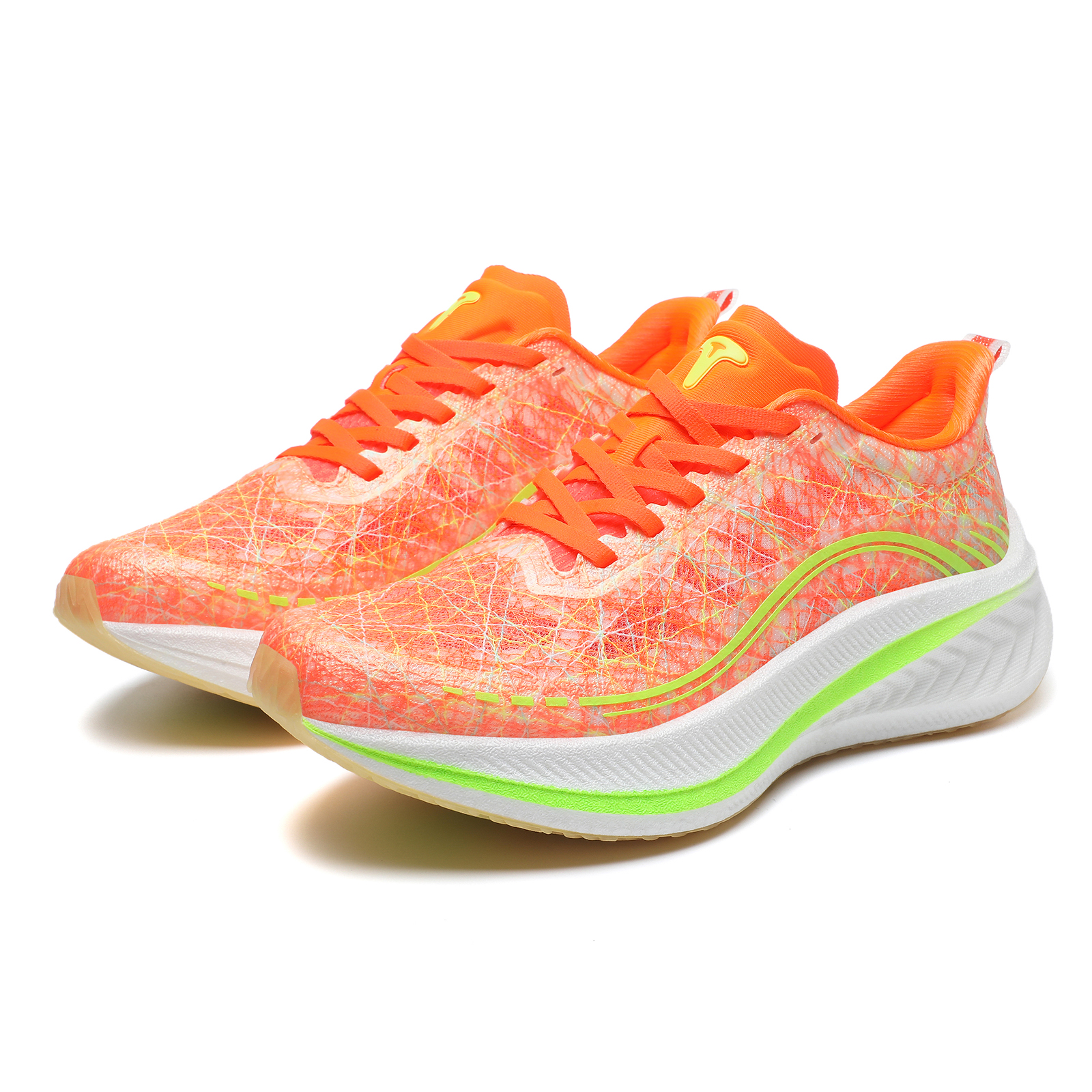 TREEPERI Running Shoes Unisex Low Top Orange/Yellow/White