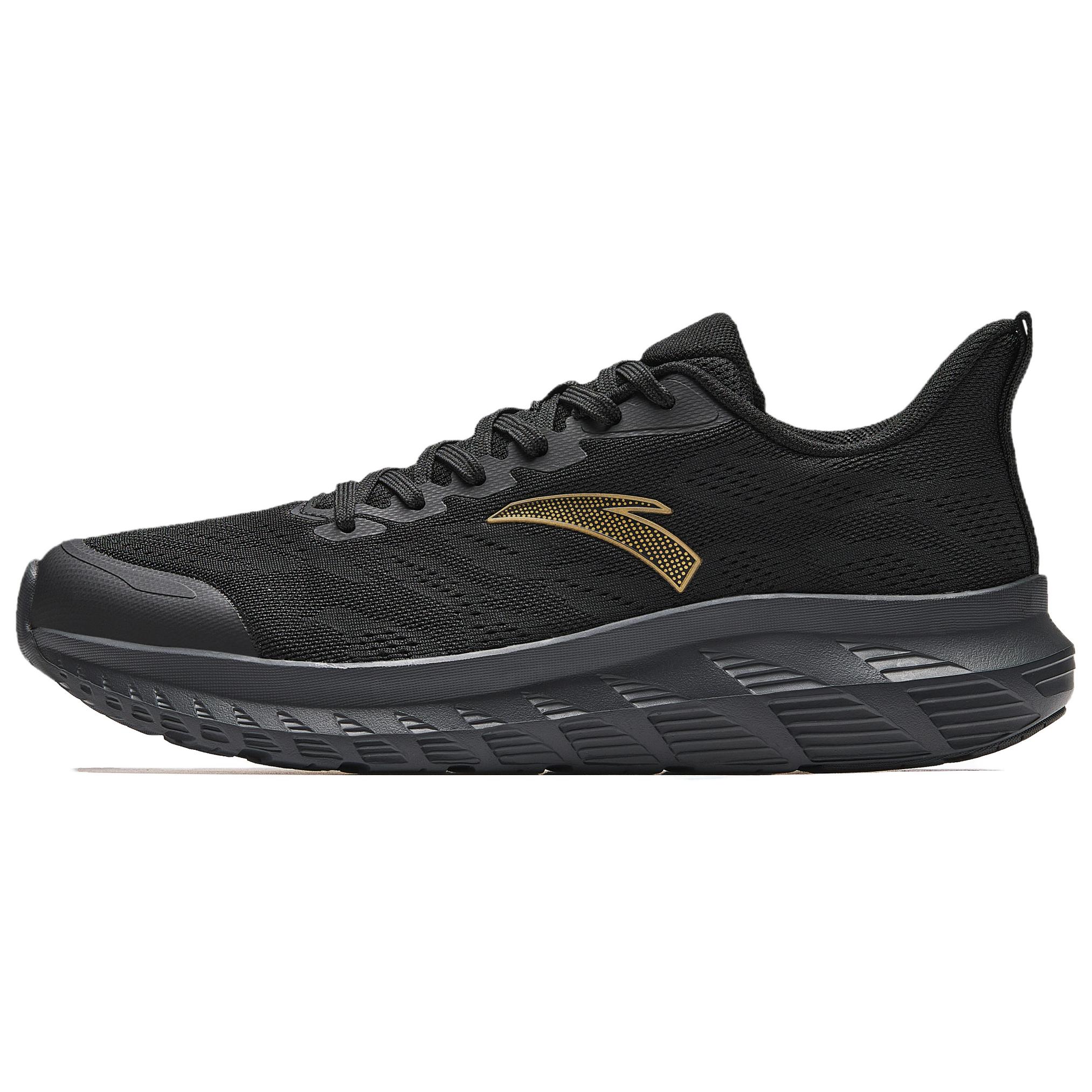 Anta Cushioning Slip Resistant Cushioning Slip Resistant Low top Casual Running Shoes Men’s Black Gold