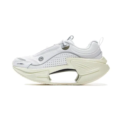 Li Ning Cushioning Rebound Low top Running Shoes Women's Standard White